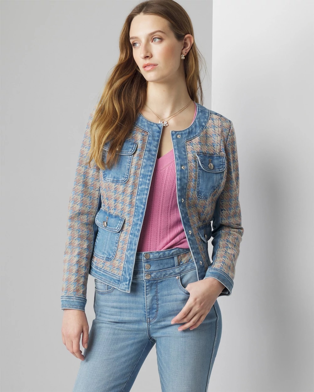 Denim + Tweed Jacket | White House Black Market Denim + Tweed Jacket | White House Black Market